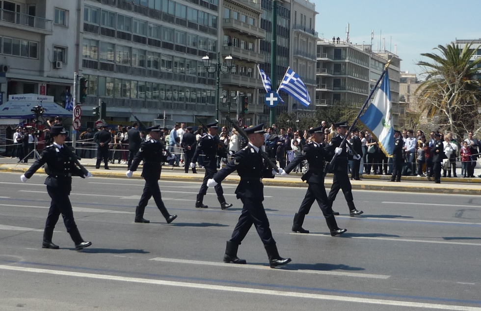 Η παρέλαση των πεζοπόρων και μηχανοκινήτων τμημάτων της Ελληνικής Αστυνομίας  την 25-3-2023